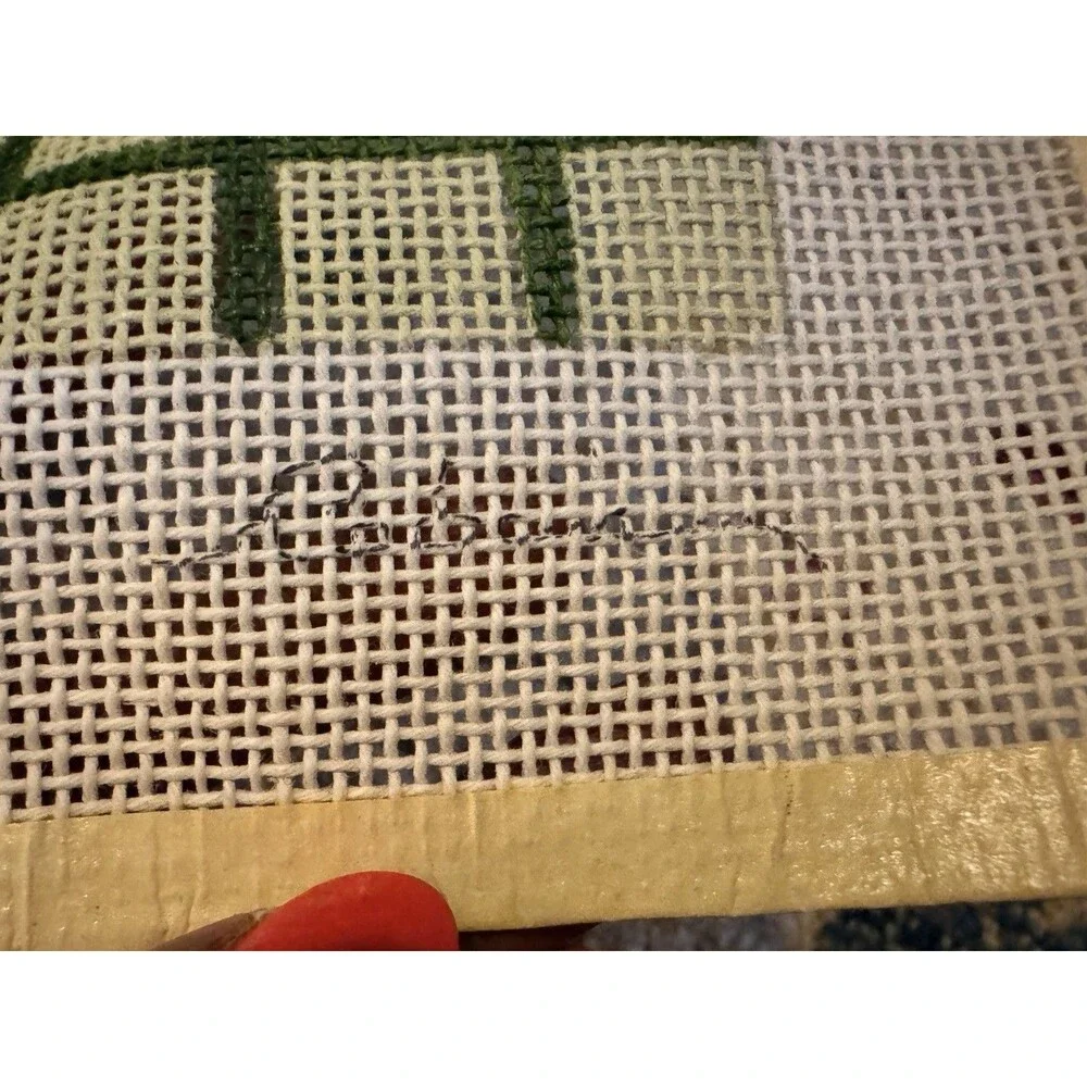 Vintage 90s Hand Painted Needlepoint Canvas Glorious Floral READ